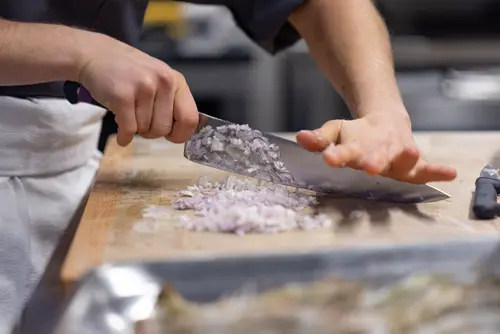 Les différentes parties d&#039;un couteau de cuisine professionnel Visuel