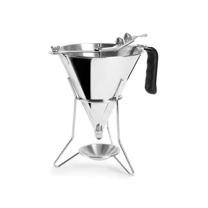 Entonnoir à piston inox Ø 19 cm / 2L + Support Visuel