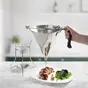 Entonnoir à piston inox Ø 19 cm  2L + Support