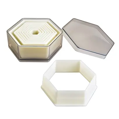 Boîte de 9 découpoirs UNIS plastiques hexagonaux Visuel