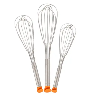 Set de trois fouets inox 25, 30 et 35 cm Visuel