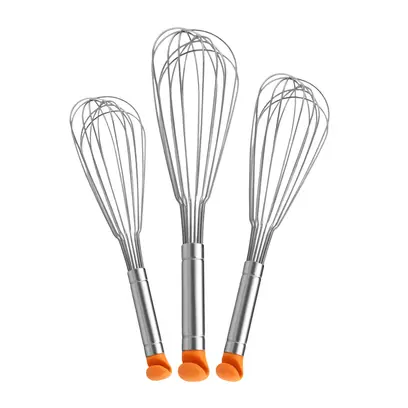 Set de trois fouets inox 25, 30 et 35 cm Visuel