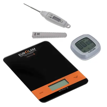 Set à mesurer avec balance tactile, thermomètre et minuteur Visuel