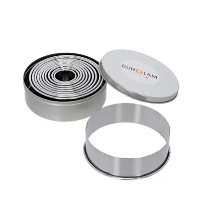 Boîte de 11 découpoirs unis inox Visuel