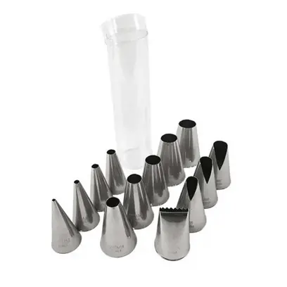 Set de 13 douilles inox unies + tube de rangement Visuel