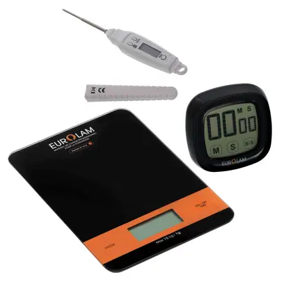 Set à mesurer avec balance tactile, thermomètre et minuteur Visuel
