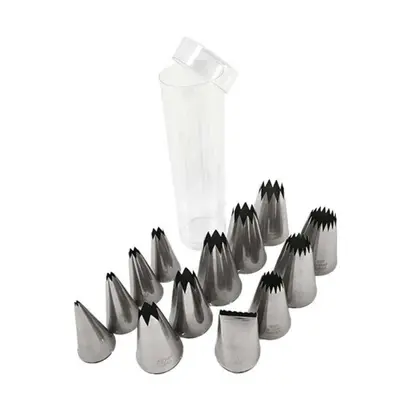 Set de 13 douilles inox cannelées + tube de rangement Visuel