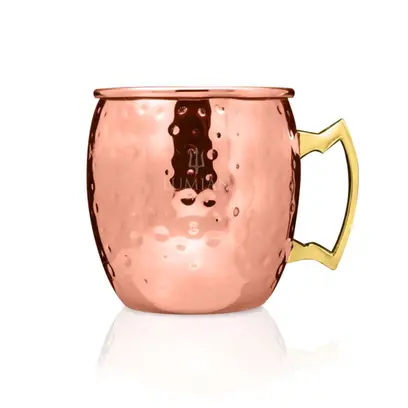 Mug Moscow Mule Cuivre Martelée Cocktail Visuel