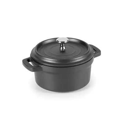  Mini Cocotte Noire avec Couvercle Visuel