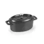  Mini Cocotte Ovale avec Couvercle Noir
