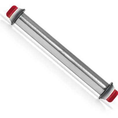 Rouleau à Pâtisserie Inox avec Anneaux Réglables - 34 cm Visuel