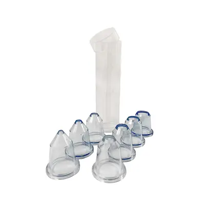 Set de 7 douilles copolyester unies + tube de rangement Visuel