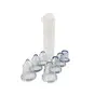 Set de 7 douilles copolyester unies + tube de rangement