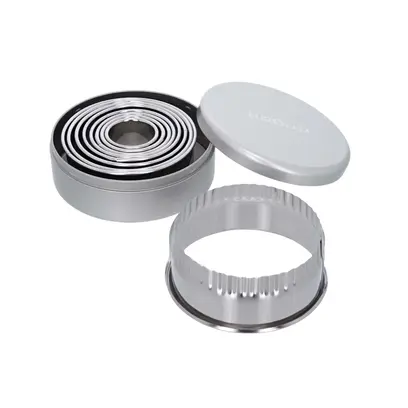 Boite de 9 Découpoir Cannelés Inox Visuel