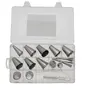 Lot de 34 douilles pâtisserie inox avec goupillon