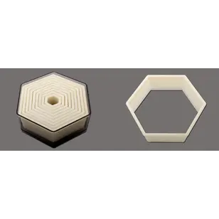 Boîte de 9 découpoirs UNIS plastiques hexagonaux Visuel