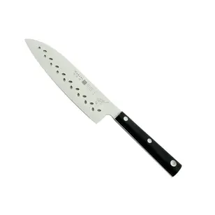 Couteau Chef Santoku 16 cm lame ajourée NAKATO type Japonais Visuel