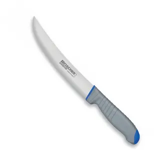 Couteaux de boucher à parer lame courbe FISCHER BARGOIN lame sandvik 25 CM manche bi-matière ergonomique Visuel