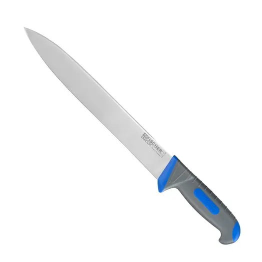 Couteaux de boucher saigner double tranchant FISCHER BARGOIN lame sandvik 30 CM manche bi-matière ergonomique principal
