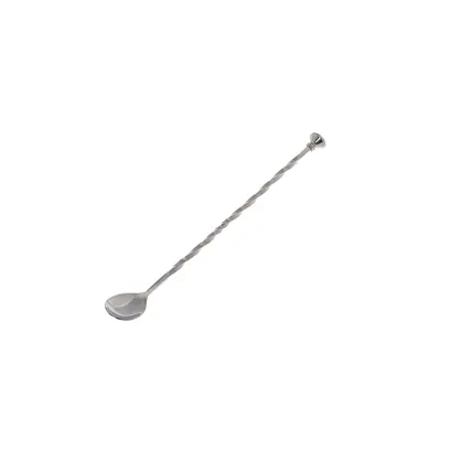 Cuillère à mélange torsadée inox avec pilon dentelé Visuel