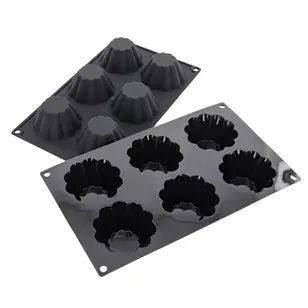 Moule silicone alimentaire brioches - BlackSil Martellato Visuel