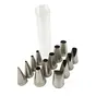 Set de 13 douilles inox unies + tube de rangement
