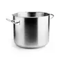 Marmite basse inox avec poignées