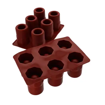 Moule silicone alimentaire 6 verres - Déco Relief Visuel