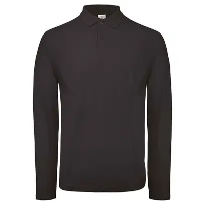 Polo manches longues bleu marine mixte Visuel