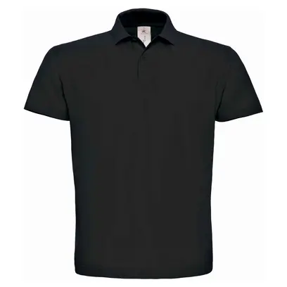 Polo manches courtes noir mixte Visuel