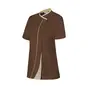 Veste chocolat manches courtes femme-GINSENG